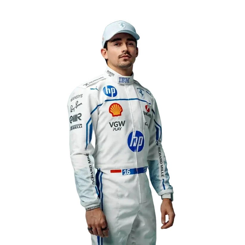 2025 Charles Leclerc Scuderia Ferrari Hp Monaco GP Race Suit - Creative Racewears