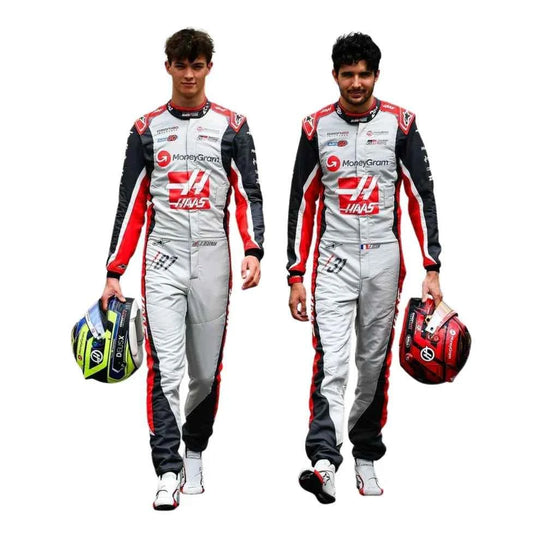 2025 F1 Racing Costume Worn by Esteban Ocon & Oliver Bearman – 200th Race Look Canadian GP Haas
