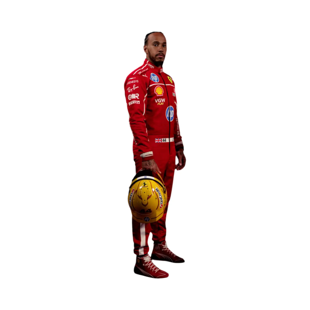 Lewis Hamilton 2025 Ferrari F1 Inspired Race Suit | Creative Racegear - Creative Racewears