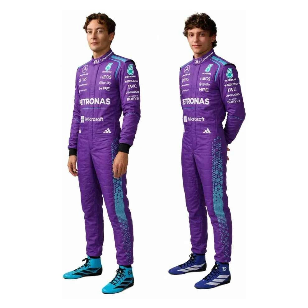 2026 F1 Racing Costume Worn by George Russell & Andrea Kimi Antonelli – Miami GP Mercedes | Creative Racegear