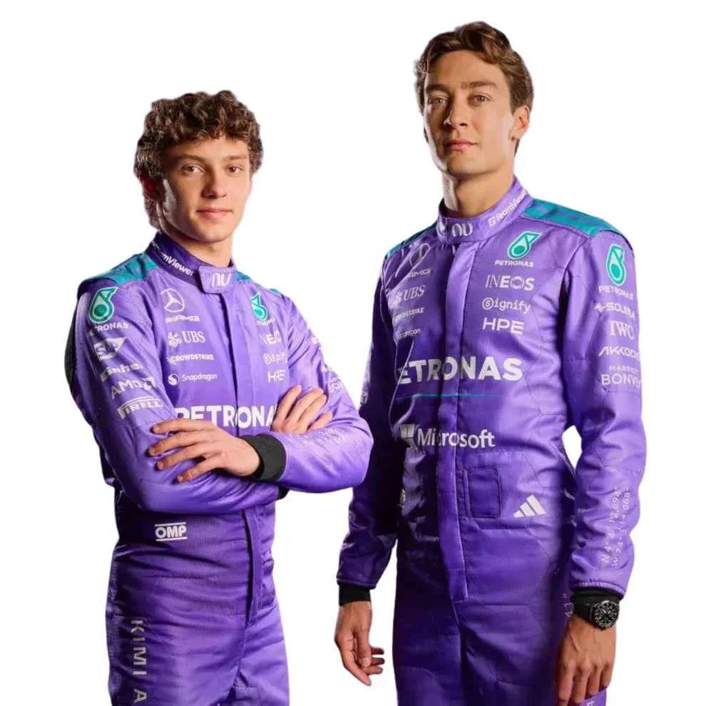 2026 F1 Racing Costume Worn by George Russell & Andrea Kimi Antonelli – Miami GP Mercedes | Creative Racegear