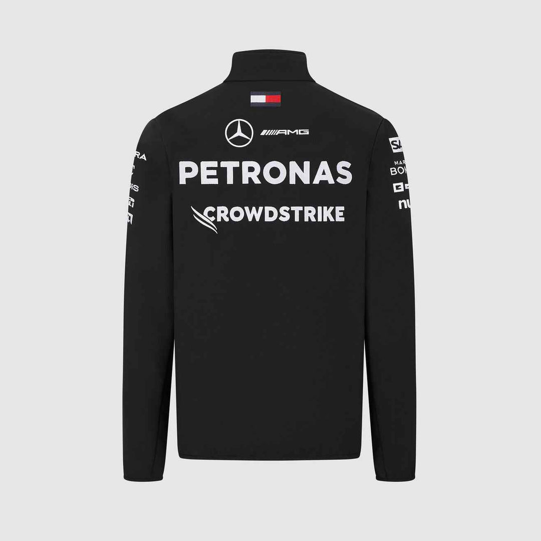 2024 Mercedes Team Jacket Black F1 Team Softshell Jacket