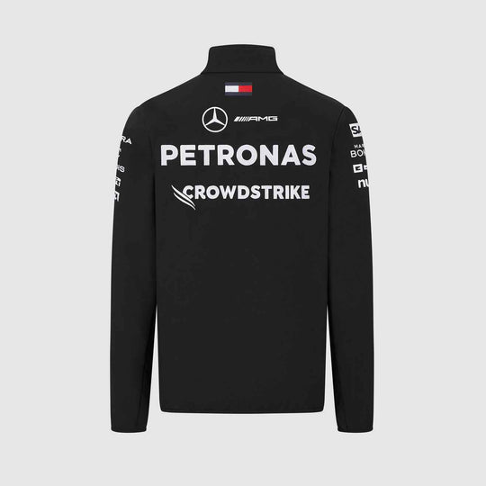 2024 Mercedes Team Jacket Black F1 Team Softshell Jacket