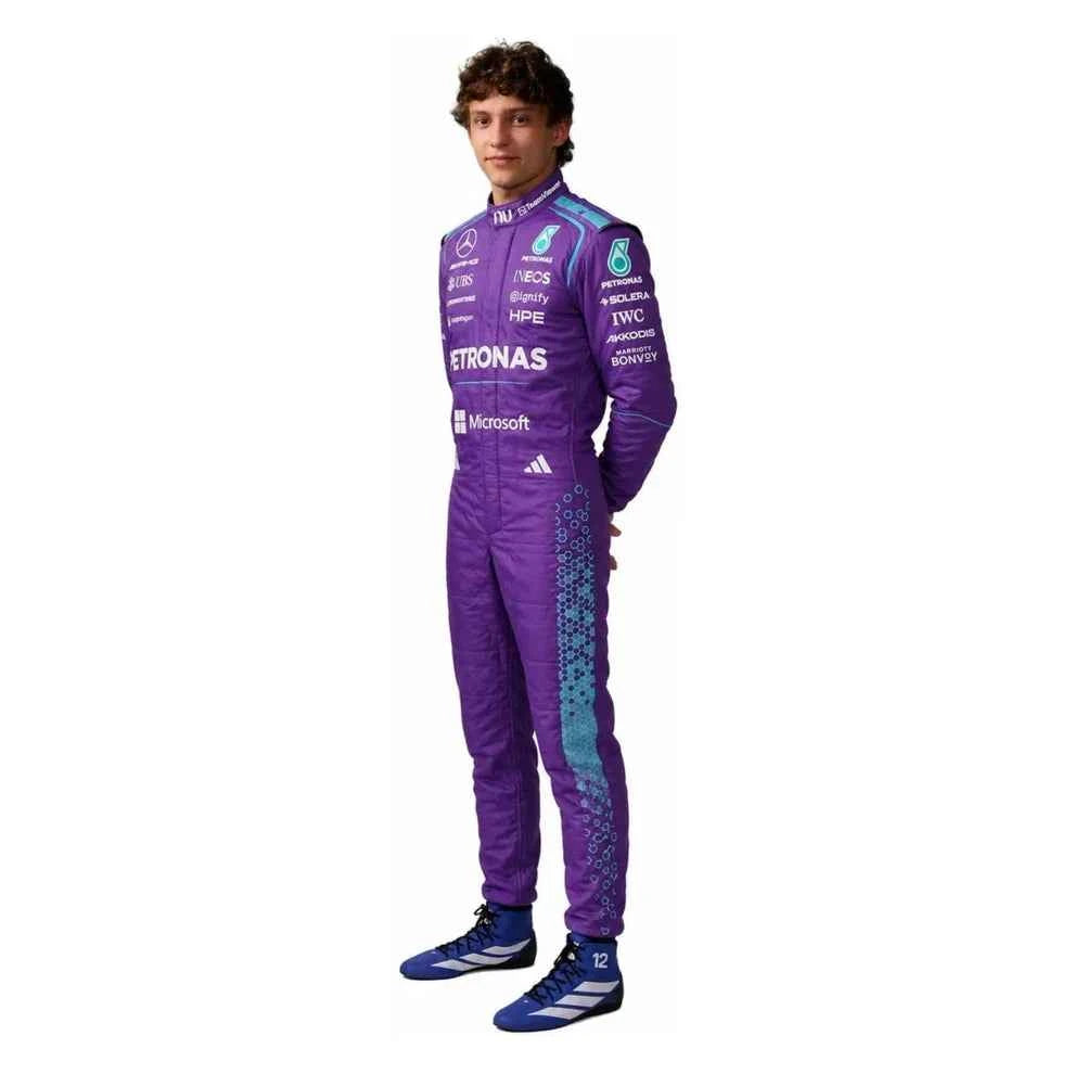 2026 F1 Racing Costume Worn by George Russell & Andrea Kimi Antonelli – Miami GP Mercedes | Creative Racegear