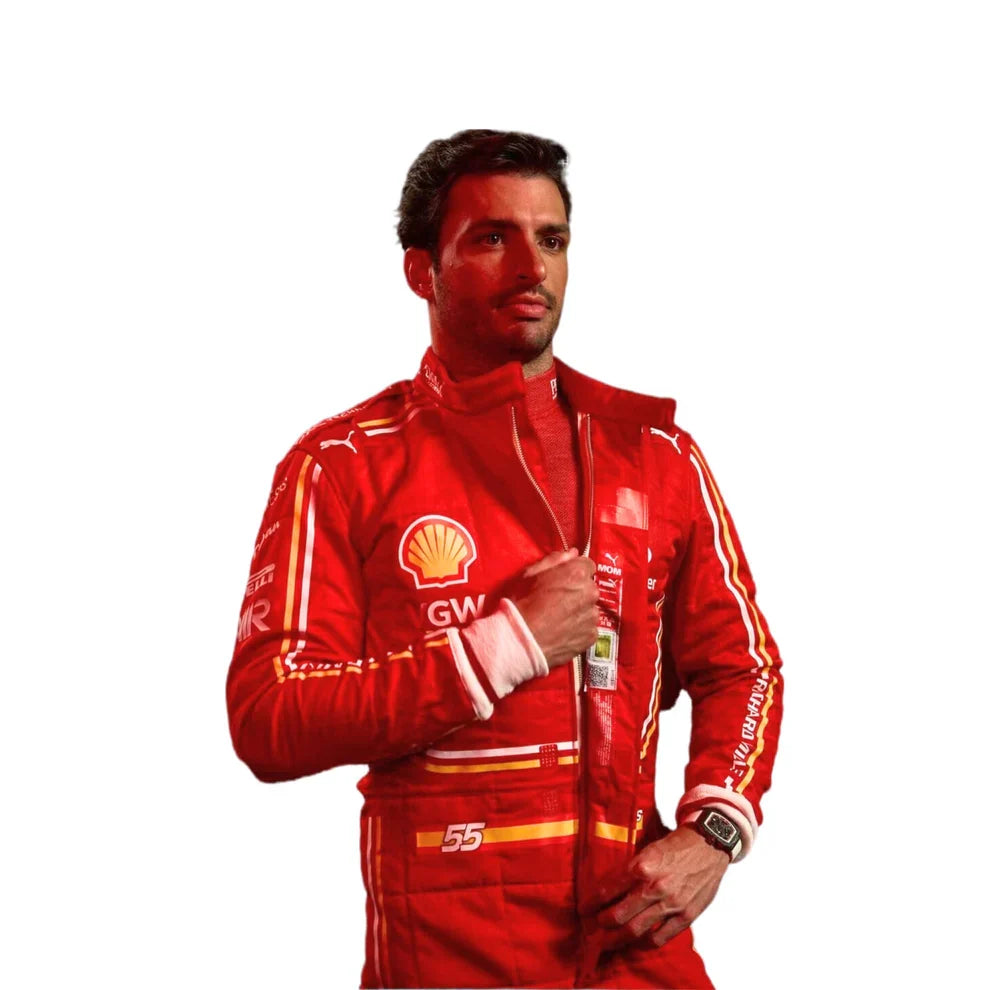2024 Monaco GP Scuderia Ferrari Hp Carlos Sainz F1 Race Suit - Creative Racewears