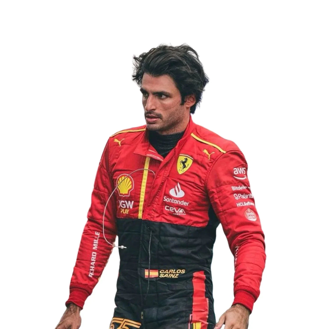 2023 Carlos Sainz Spain GP F1 Racing Suit | Creative Racegear - Creative Racewears