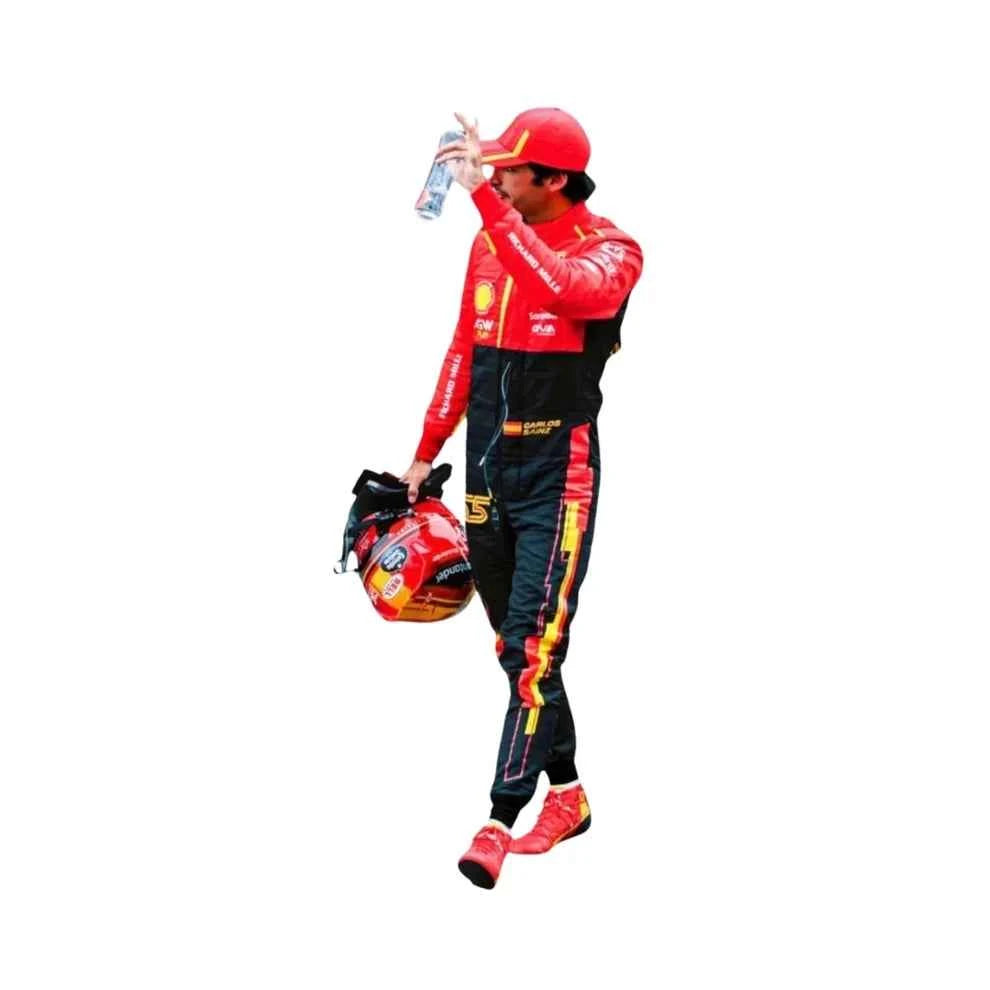 Carlos Sainz Jr. 2023 Spain Grand Prix Ferrari F1 Racing Suit | Creative Racegear