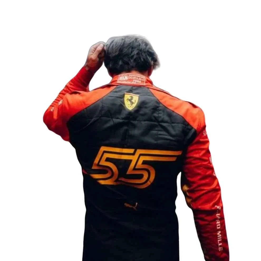 Carlos Sainz Jr. 2023 Spain Grand Prix Ferrari F1 Racing Suit | Creative Racegear