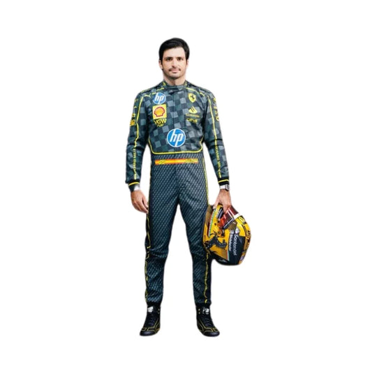 F1 Racing Costume Worn by Charles Leclerc & Carlos Sainz Jr. – 2024 HP Italy GP Ferrari - Creative Racewears
