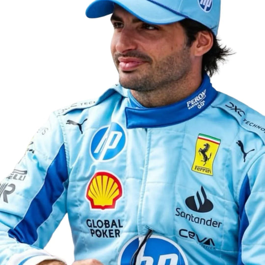Carlos Sainz 2024 Ferrari F1 Inspired Race Suit | Creative Racegear - Creative Racewears