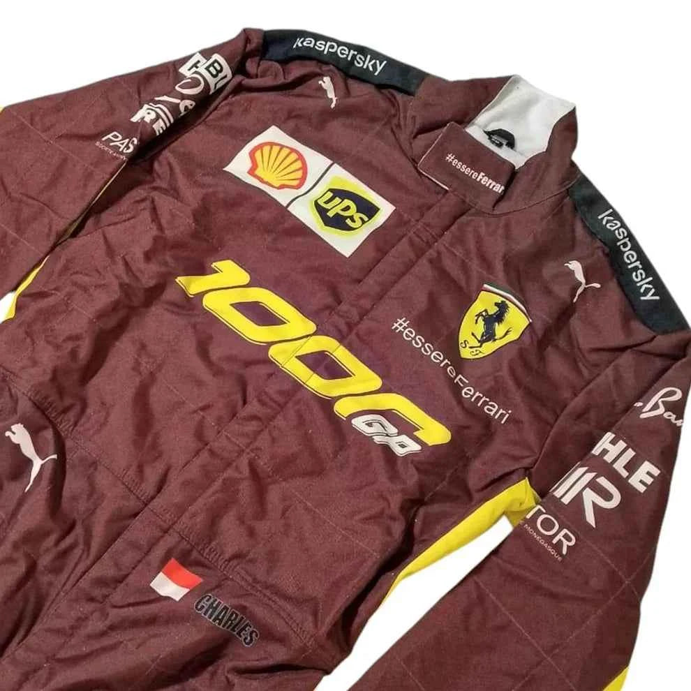 Charles Leclerc 2020 1000 GP Ferrari F1 Racing Suit | Creative Racegear