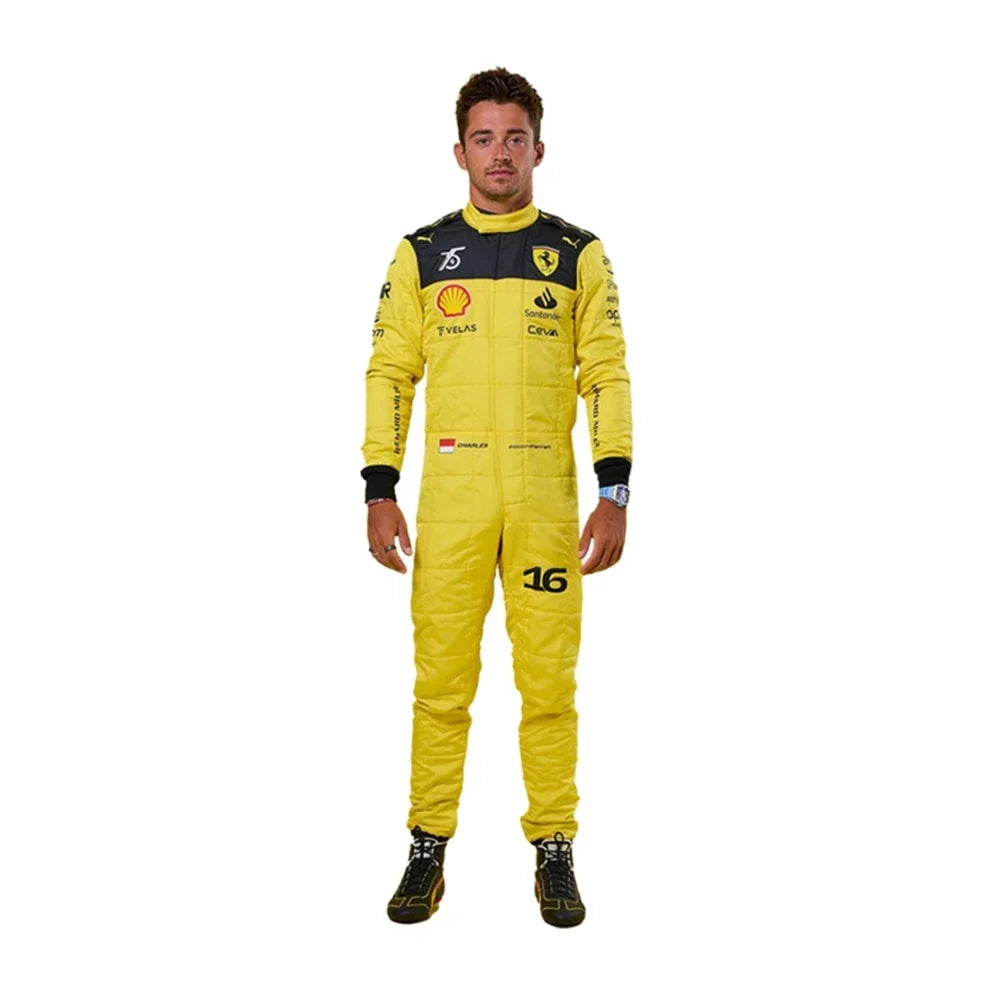 Charles Leclerc Ferrari's 75th anniversary F1 Suit Special Edition - Creative Racewears