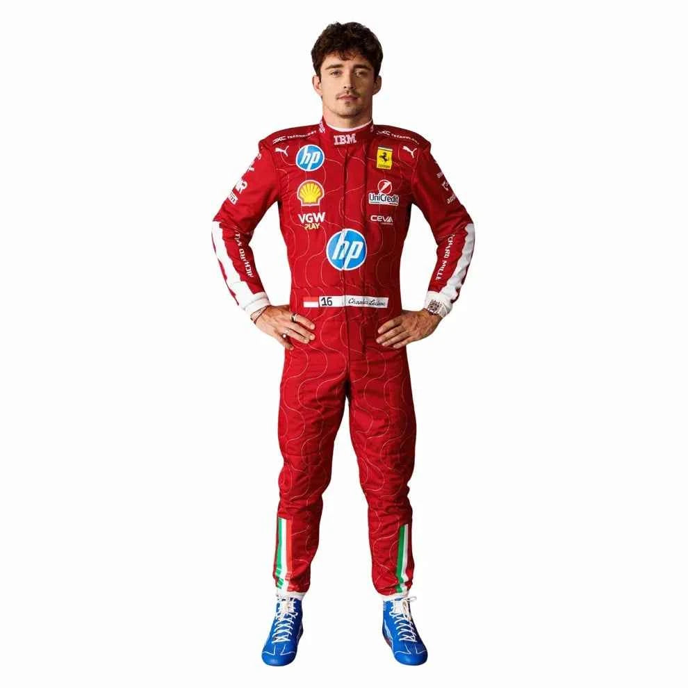 Charles Leclerc 2025 Monza GP Ferrari F1 Racing Suit | Creative Racegear