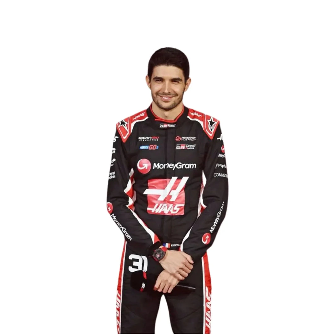 Esteban Ocon 2025 Haas F1 Inspired Race Suit | Creative Racegear - Creative Racewears