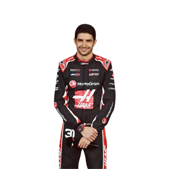 Esteban Ocon 2025 Haas F1 Inspired Race Suit | Creative Racegear - Creative Racewears