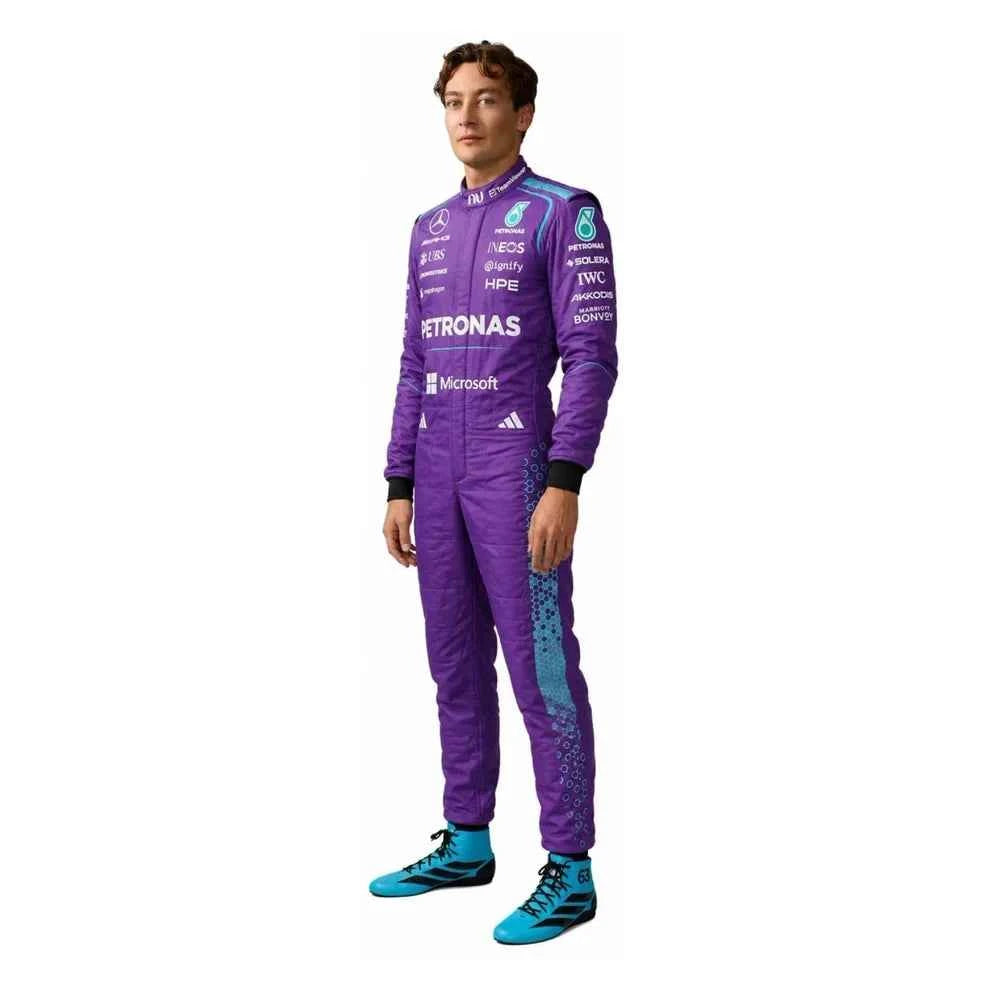 2026 F1 Racing Costume Worn by George Russell & Andrea Kimi Antonelli – Miami GP Mercedes | Creative Racegear