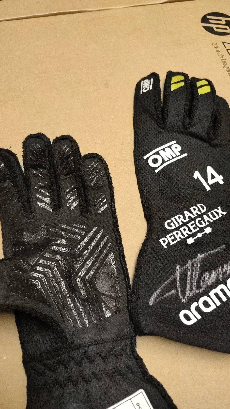 2024 Fernando Alonso Aston Martin F1 Race Gloves - Creative Racewears
