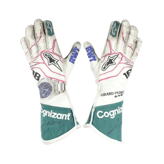 2021 Lance Stroll Aston Martin F1 Race Gloves - Creative Racewears