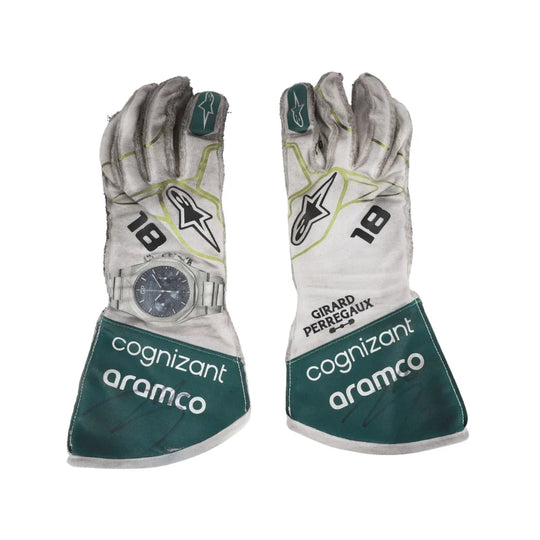 2022 Lance Stroll Aston Martin Race F1 Gloves - Creative Racewears