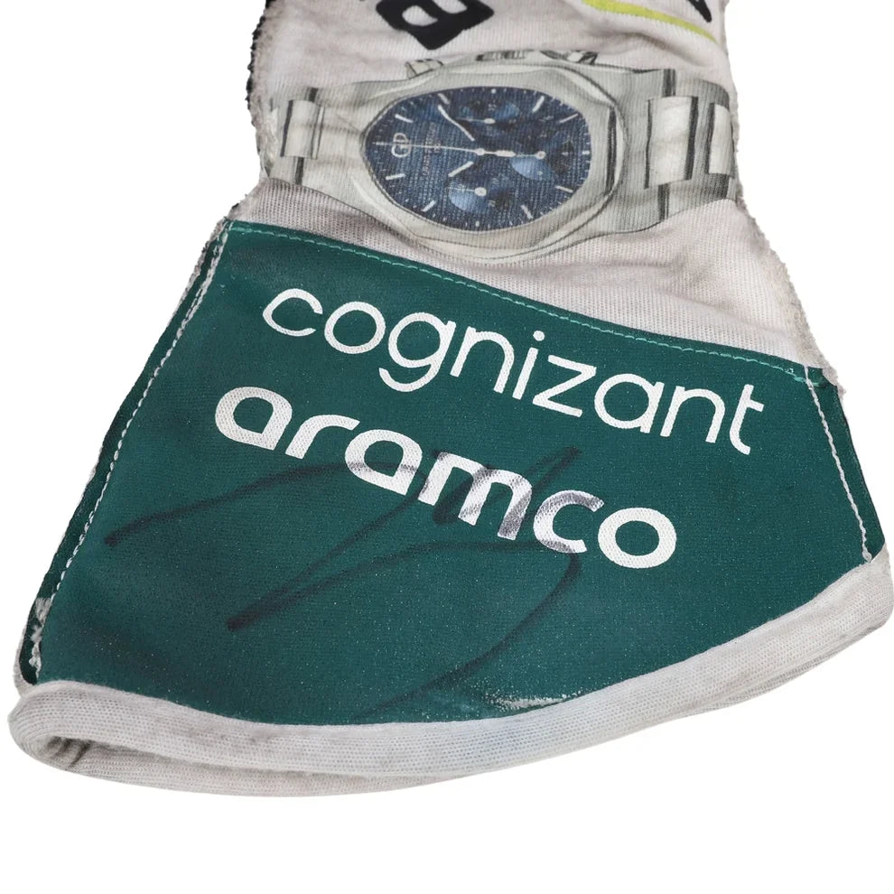 2022 Lance Stroll Aston Martin Race F1 Gloves - Creative Racewears