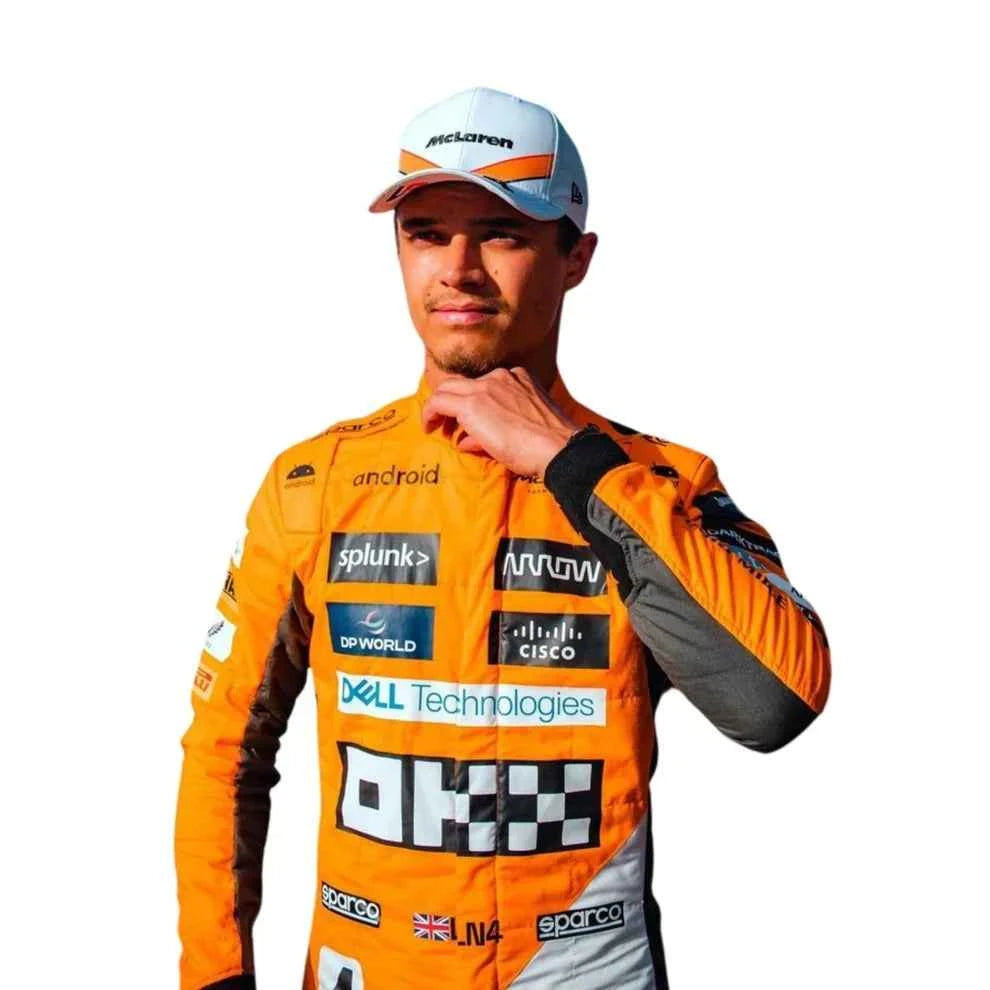Lando Norris 2023 'Triple Crown' Spanish GP McLaren F1 Racing Suit | Creative Racegear