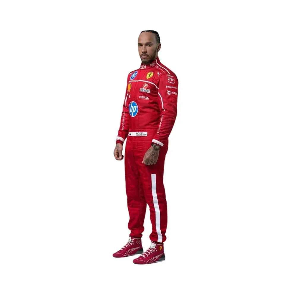 2025 F1 Racing Costume Worn by Charles Leclerc & Lewis Hamilton Ferrari | Creative Racegear