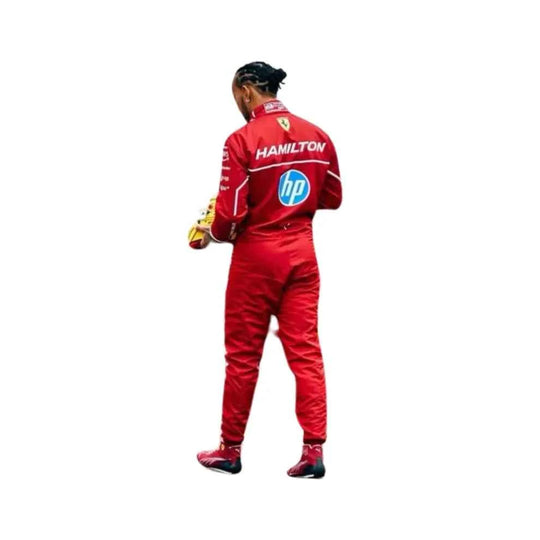 2025 F1 Racing Costume Worn by Charles Leclerc & Lewis Hamilton Ferrari | Creative Racegear