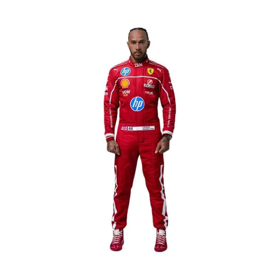 2025 F1 Racing Costume Worn by Charles Leclerc & Lewis Hamilton Ferrari | Creative Racegear