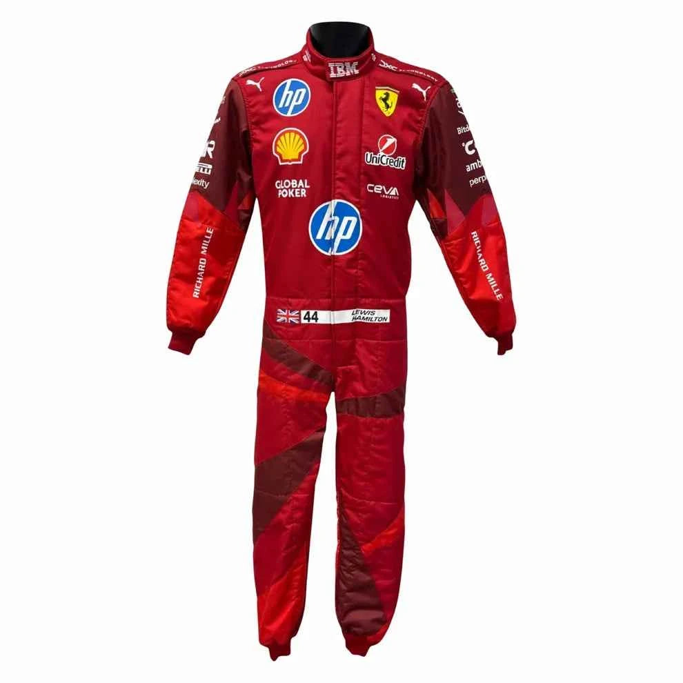2025 F1 Racing Costume Worn by Charles Leclerc & Lewis Hamilton – Las Vegas GP | Creative Racegear