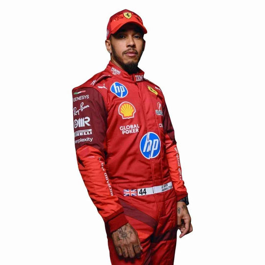 2025 F1 Racing Costume Worn by Charles Leclerc & Lewis Hamilton – Las Vegas GP | Creative Racegear