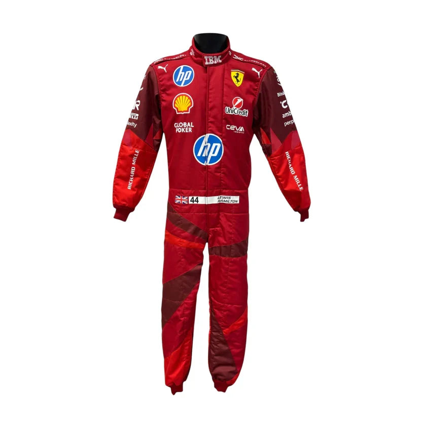 Lewis Hamilton 2025 Ferrari F1 Inspired Race Suit | Creative Racegear - Creative Racewears
