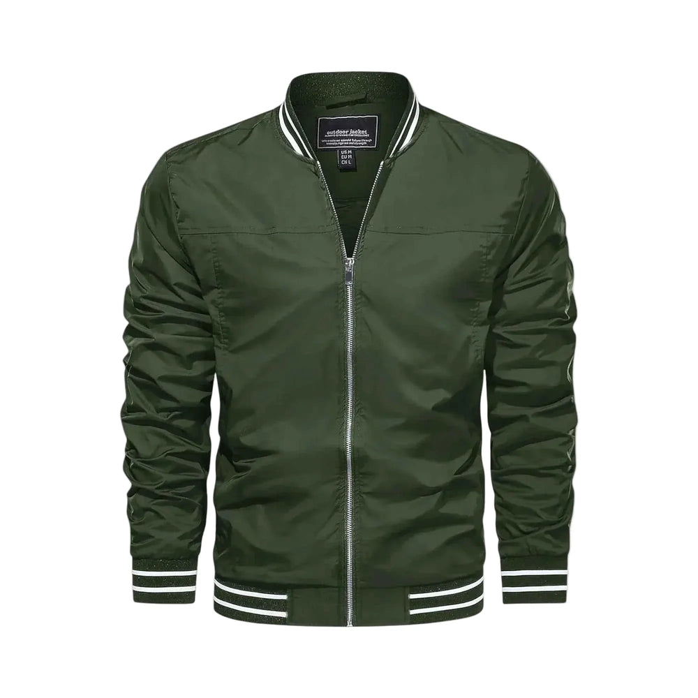 Men's Lightweight Bomber Jacket - Army Green