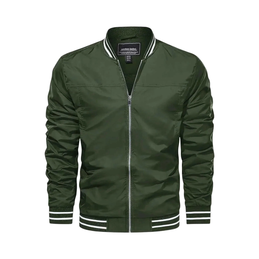 Men's Lightweight Bomber Jacket - Army Green
