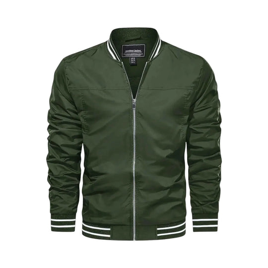Men's Lightweight Bomber Jacket - Army Green