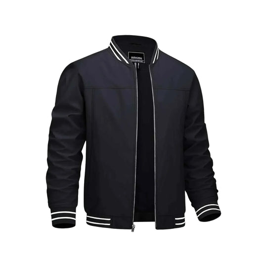 Men's Lightweight Bomber Jacket - Black