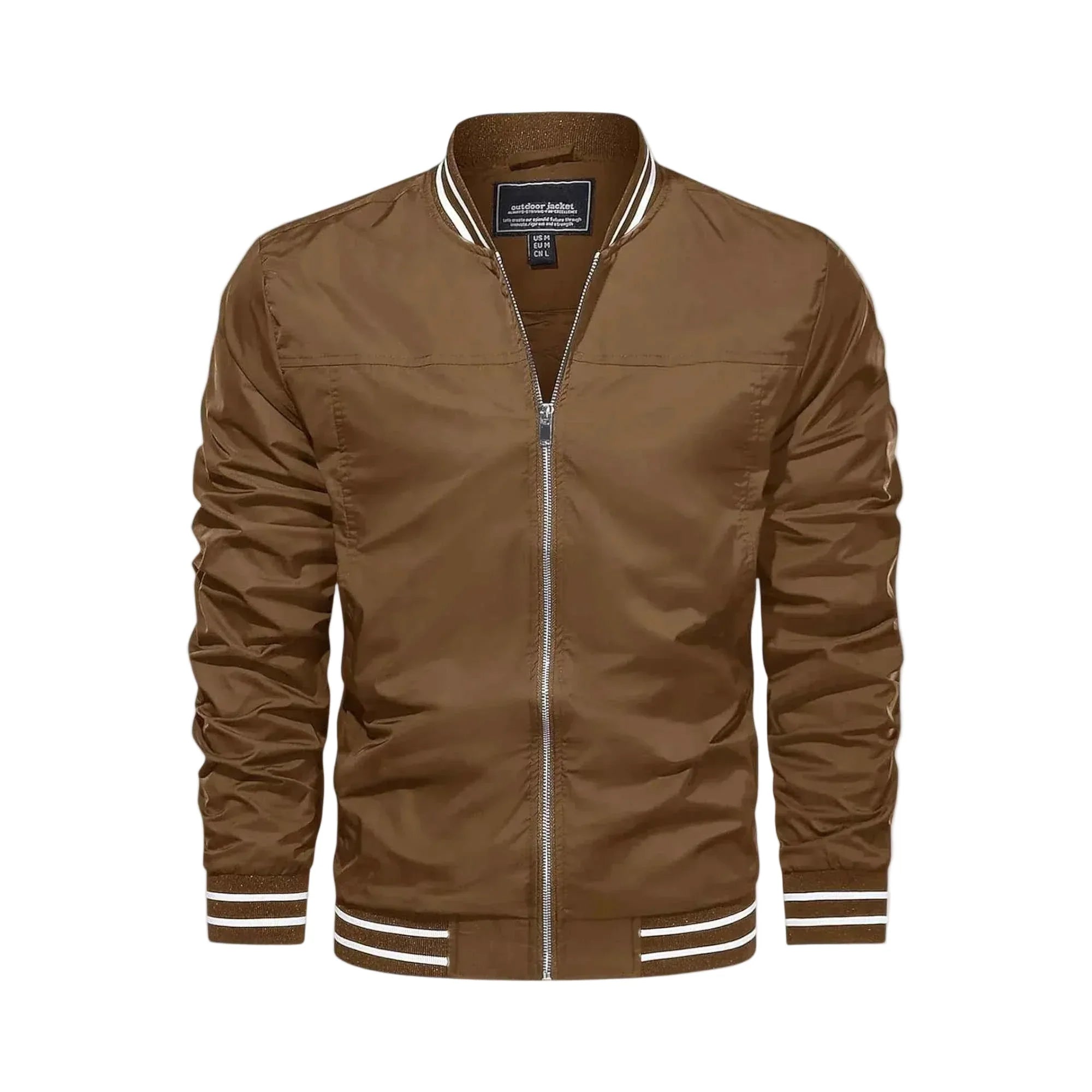 Men's Lightweight Bomber Jacket - Brown