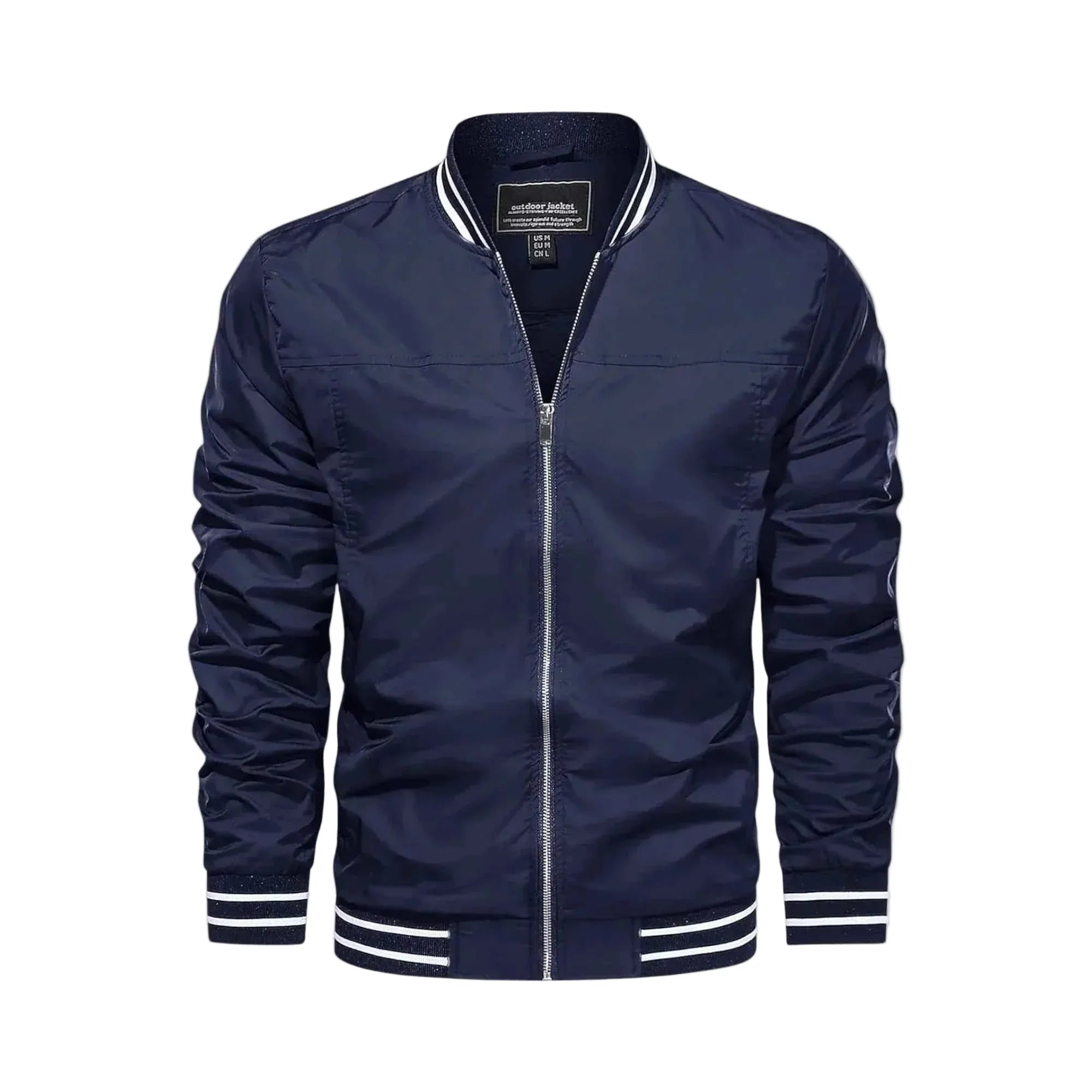 Men's Lightweight Bomber Jacket - Navy Blue