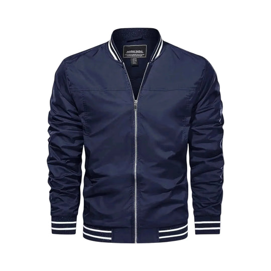 Men's Lightweight Bomber Jacket - Navy Blue