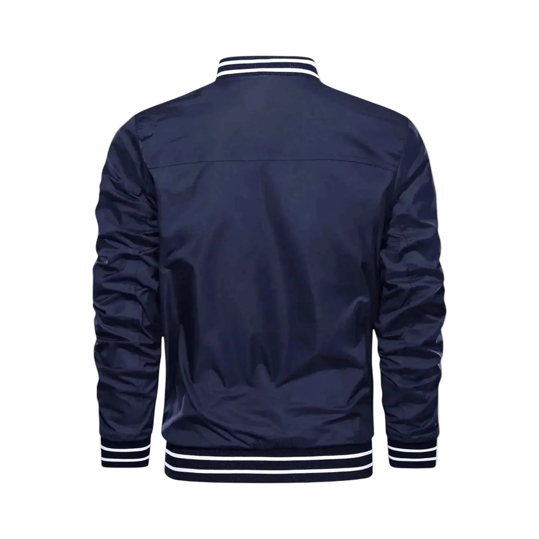 Men's Lightweight Bomber Jacket - Navy Blue