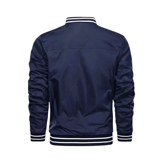 Men's Lightweight Bomber Jacket - Navy Blue