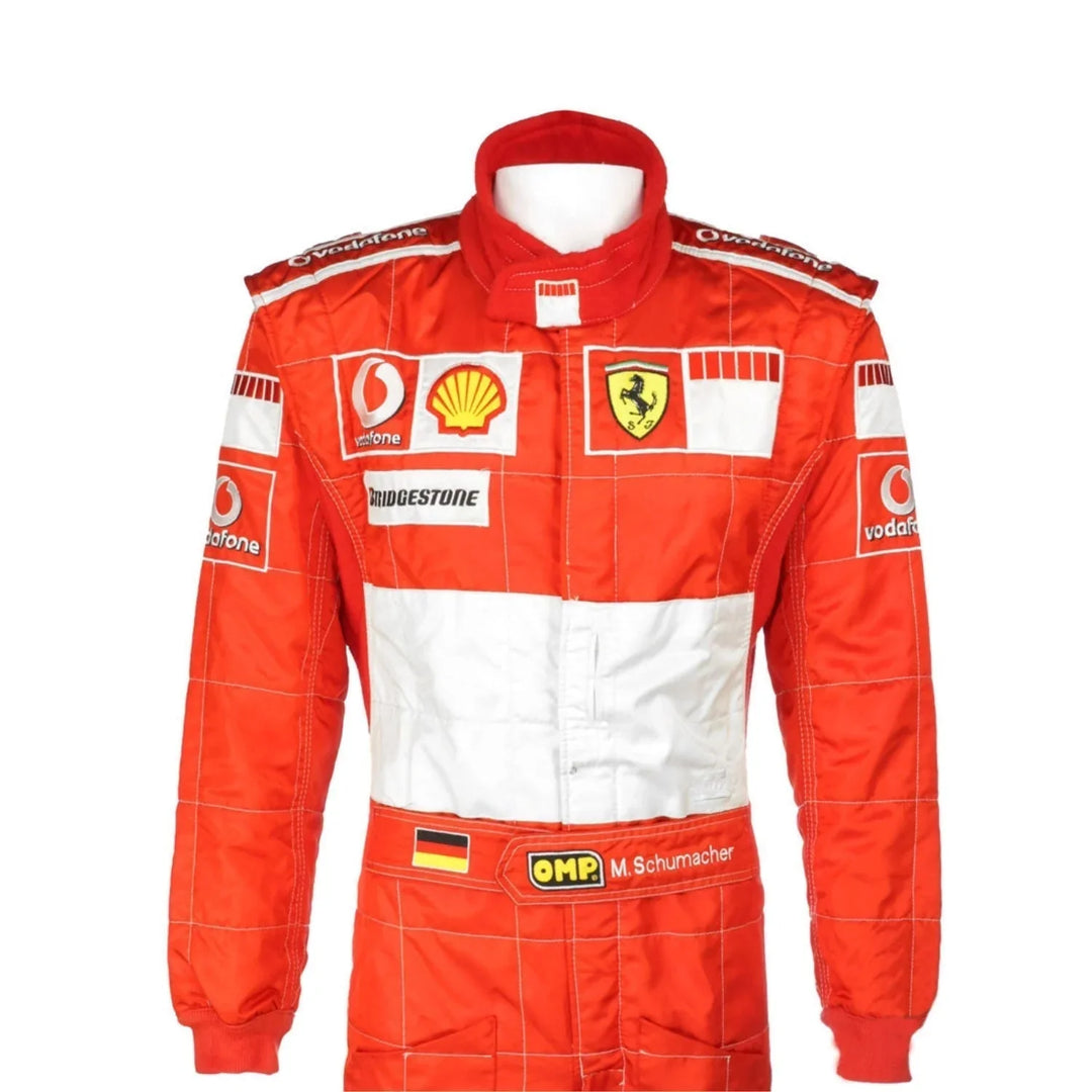 Michael Schumacher 2006 BAR CODE Ferrari F1 Replica Embroidery Race Suit - Creative Racewears