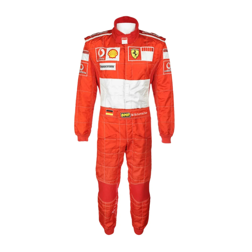 Michael Schumacher 2006 BAR CODE Ferrari F1 Replica Embroidery Race Suit - Creative Racewears