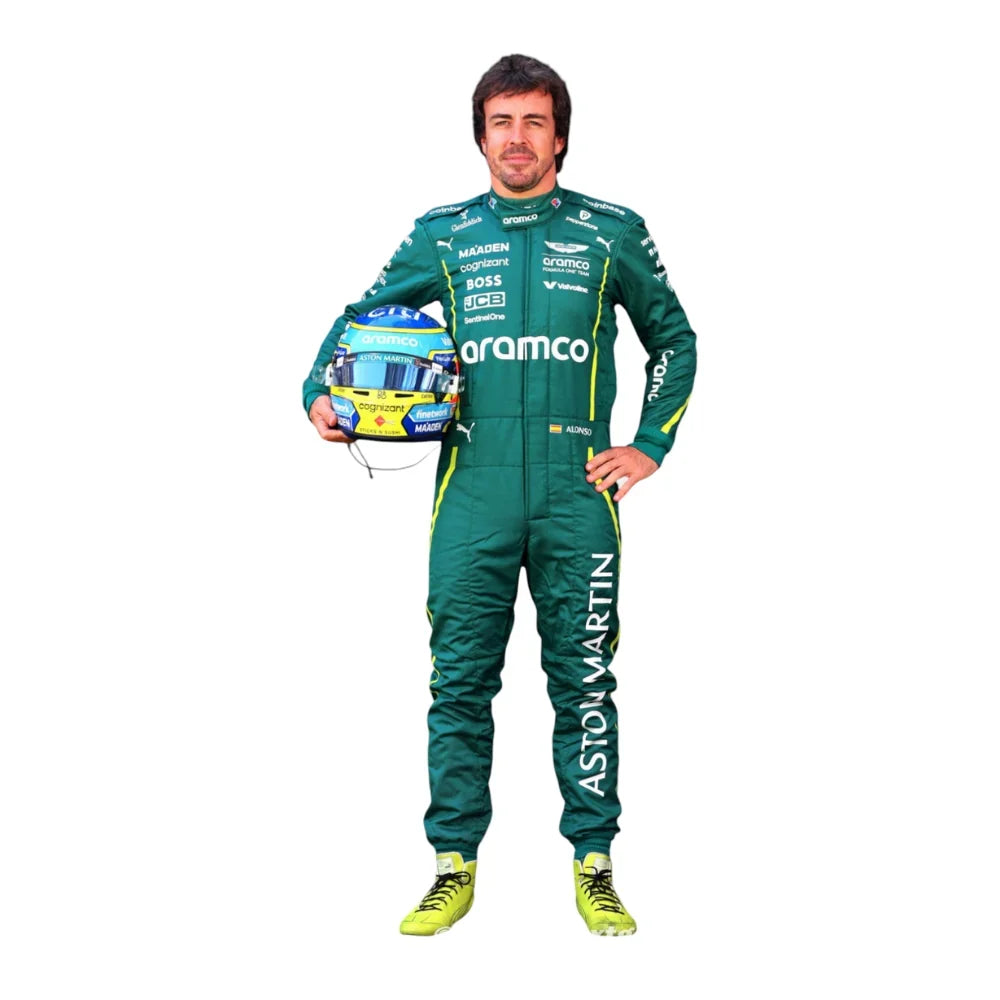 Fernando Alonso 2025 Aston Martin F1 Inspired Race Suit | Creative Racegear - Creative Racewears