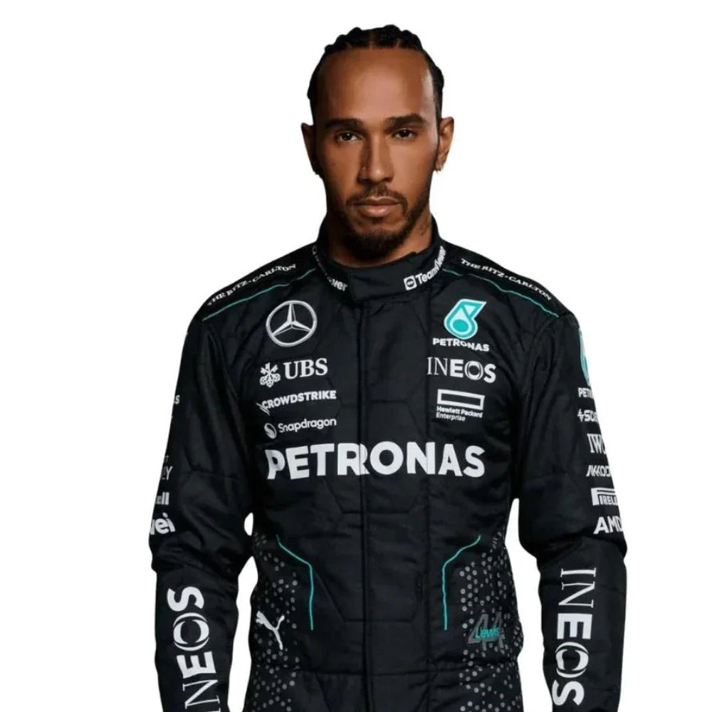 2024 Lewis Hamilton Mercedes AMG F1 Race Suit - Creative Racewears