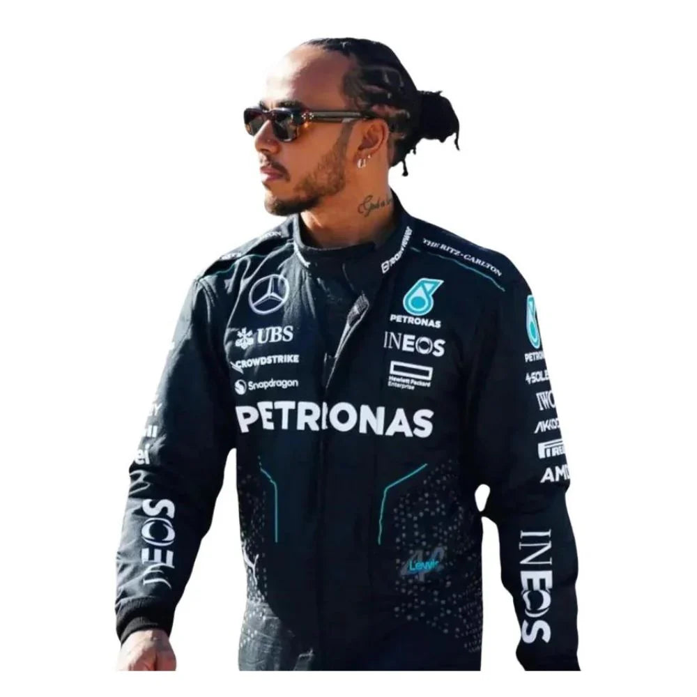 2024 Lewis Hamilton Mercedes AMG F1 Race Suit - Creative Racewears