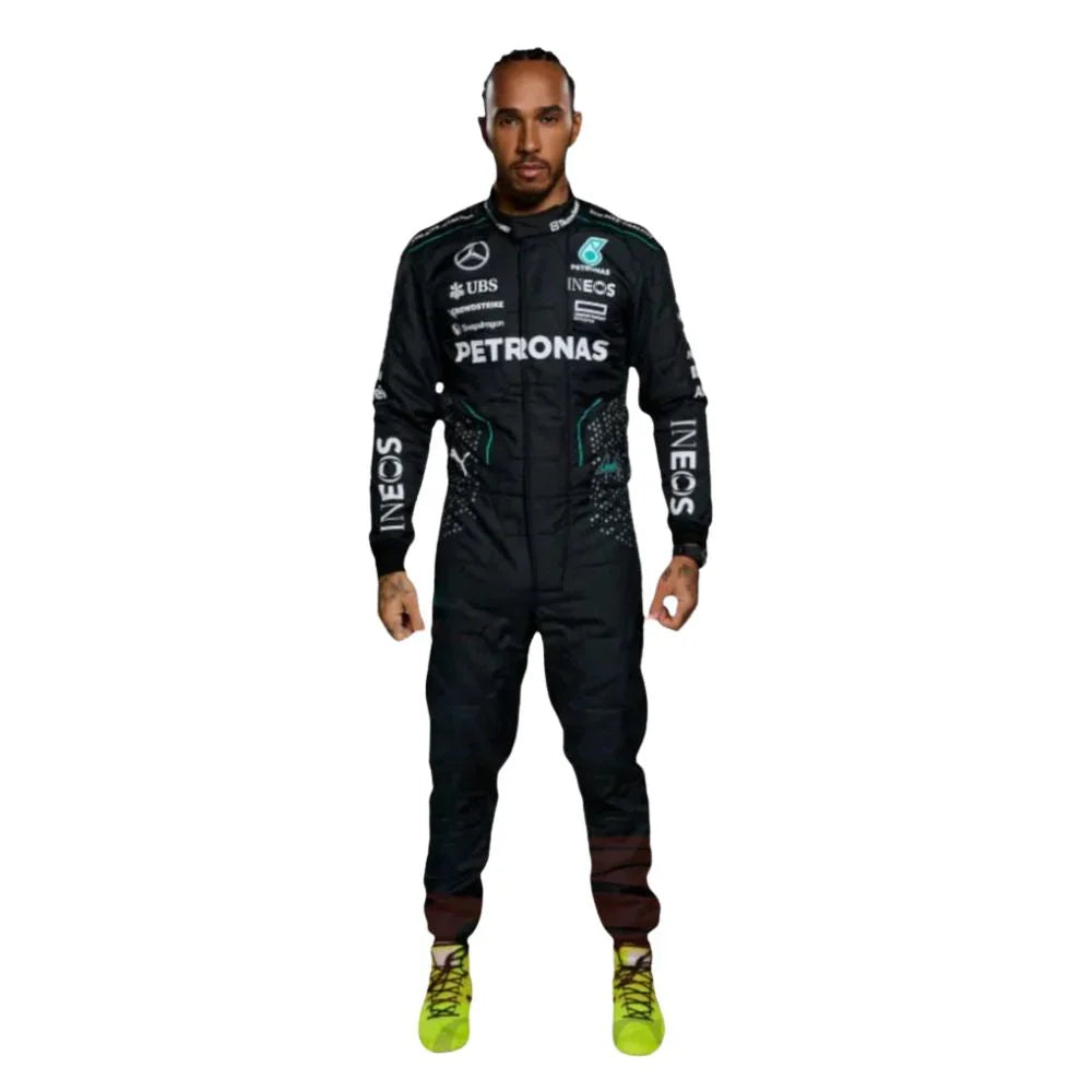 2024 Lewis Hamilton Mercedes AMG F1 Race Suit - Creative Racewears