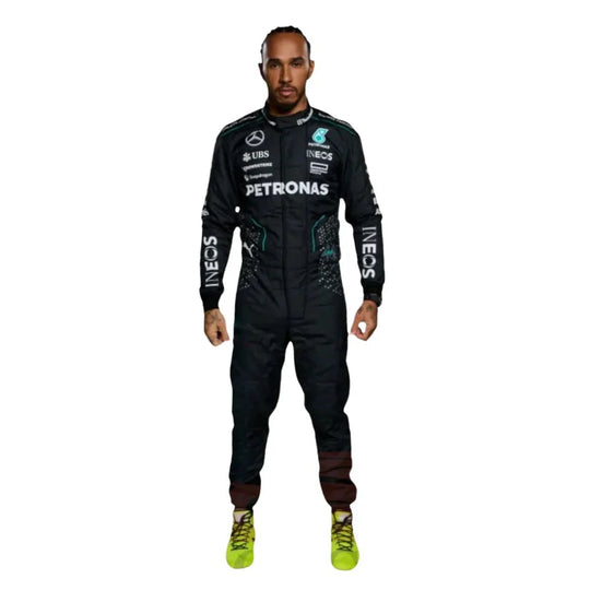2024 Lewis Hamilton Mercedes AMG F1 Race Suit - Creative Racewears