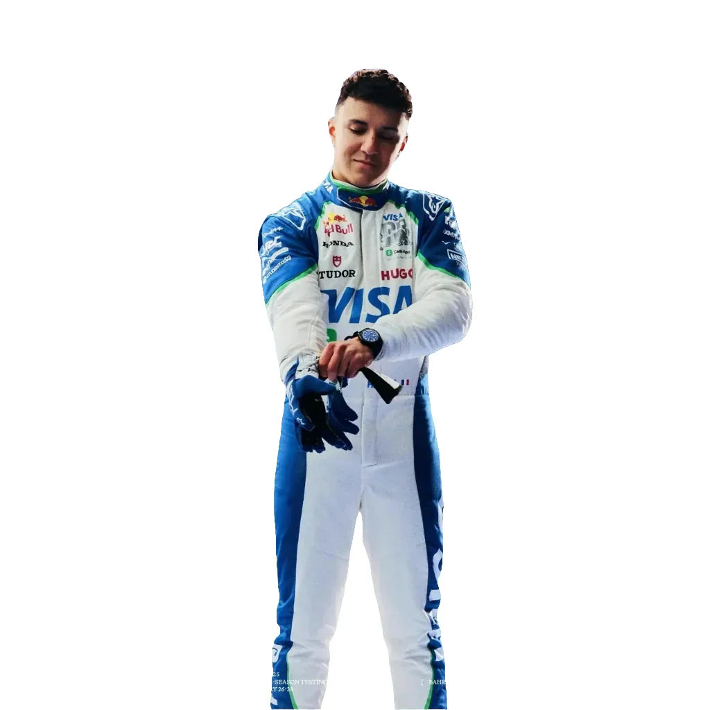 Isack Hadjar 2025 Racing Bulls F1 Inspired Race Suit | Creative Racegear - Creative Racewears