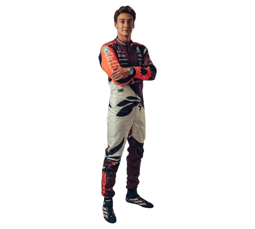 George Russell 2025 Mercedes F1 Inspired Race Suit | Creative Racegear - Creative Racewears