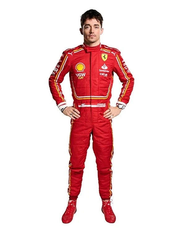 2024 charles leclerc Ferrari F1 Suit - Creative Racewears